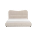 CAMA KING EN TELA BEIGE