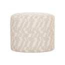 OTOMAN EN TELA TEXTURIZADA BEIGE