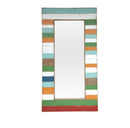 ESPEJO EN MADERA EN MARCO MULTICOLOR