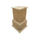 PEDESTAL EN MADERA DE ACABADO NATURAL