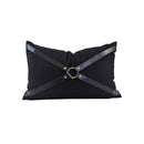 COJIN DE ALGODON SLUB, COLOR NEGRO