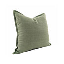 COJIN DE LINO ARTESANAL, COLOR CELADON