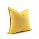 COJIN CON TEJIDO DE LINO ARTESANAL COLOR SUNFLOWER