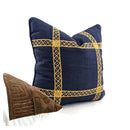 COJIN DE LINO ARTESANO, COLOR NAVY