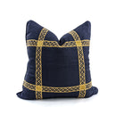 COJIN DE LINO ARTESANO, COLOR NAVY