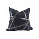 COJIN DE ALGODON SLUB, COLOR NEGRO