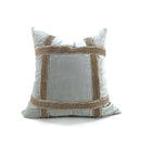 COJIN DE SARGA DE ALGODON, RIBETE DE TEJIDO JACQUARD EN COLOR NAVY
