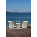 SET DE EXTERIOR SALIMA Q 2 SILLAS Y MESA DE CENTRO BLANCAS Y GRIS