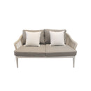 SOFA DE EXTERIOR CHIENGMAI DE 2 ASIENTOS MARCO BLANCO Y CUERDA BEIGE