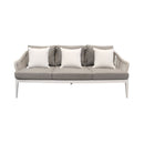 SOFA DE EXTERIOR DE 3 ASIENTOS CHIANGMAI BLANCO Y CUERDA BEIGE
