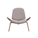 BUTACA DISEÑO ESCANDINAVO CON ASIENTO EN TELA GRIS Y PATAS DE ACABADO EN MADERA