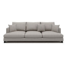 SOFA ESTACIONARIO DE CUATRO ASIENTOS EN TELA GRIS