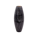 ***FLORERO DECORATIVO DE MADERA, PINTADO A MANO EN NEGRO