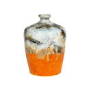 ***VASE WHITE BLACK ORANGE