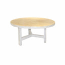 MESA DE COMEDOR REDONDA EN ACABADO DE MADERA NATURAL