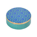 ***COFRE EN PORCELANA AZUL VERDE