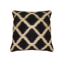 HAND EMBROIDERED WOOLEN CUSHION CHARCOAL 20X20
