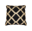 ***HAND EMBROIDERED WOOLEN CUSHION CHARCOAL 20X20