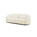 SOFA ESTACIONARIO DE DOS ASIENTOS EN TELA CREMA