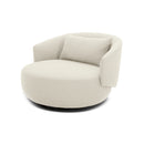 BUTACA GIRATORIA EN TELA COLOR BEIGE