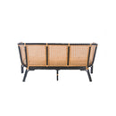SOFA ESTACIONARIO MARBEL EN RATAN NEGRO Y NATURAL