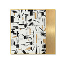 TEXTURE PAINTING, GOLD FOIL, GOLD BRUSHED STAINLESS STEEL