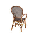 SILLA DE COMEDOR SAVANNA EN RATAN NATURAL Y MARRON
