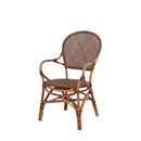 SILLA DE COMEDOR SAVANNA EN RATAN NATURAL Y MARRON