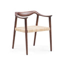 SILLA DE COMEDOR ACABADO DE MADERA Y ASIENTO EN RATAN