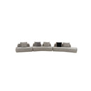 SOFA SECCIONAL ESTACIONARIO 3PCS EN TELA GRIS