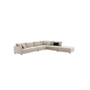 SOFA SECCIONAL ESTACIONARIO 4PCS EN TELA BEIGE
