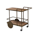 CARRITO DE BAR ACABADO DE MADERA Y METAL CAFE