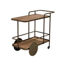 CARRITO DE BAR ACABADO DE MADERA Y METAL CAFE
