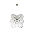 LAMPARA DE TECHO CON GLOBOS TRANSPARENTES