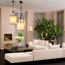 LAMPARA DE TECHO, HIERRO Y RESINA, HIERRO EN NEGRO MATE, RESINA BLANCA