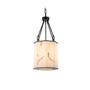 LAMPARA DE TECHO, HIERRO Y RESINA, HIERRO EN NEGRO MATE, RESINA BLANCA