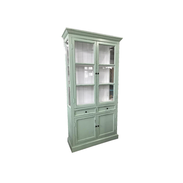 GLASS CABINET 106*40*210, LIGHT GREEN