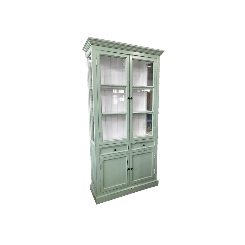 GLASS CABINET 106*40*210, LIGHT GREEN