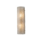 WALL LAMP, IRON AND GLASS,IRON IN MATT BRUSHED BRASS FINISH, SANDED GLASS