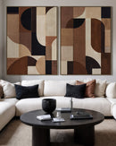 TEXTURED SURFACE FRAMED CANVAS PRINTING ONE SET=2PCS