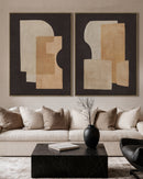 TEXTURED SURFACE FRAMED CANVAS PRINTING ONE SET=2PCS