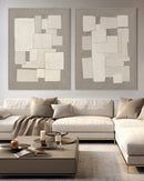 HAND-EMBELLISHED FRAMED CANVAS PRINTING ONE SET=2PCS