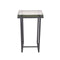 MESA LATERAL NEGRA CON TOPE DE VIDRIO TRANSPATENTE