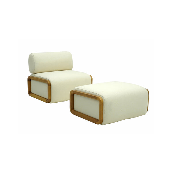 BUTACA VOGUE CURVE CON PUFF - 2PCS