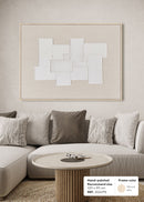 FRAMED LINEN CANVAS WITH HAND-PAINT