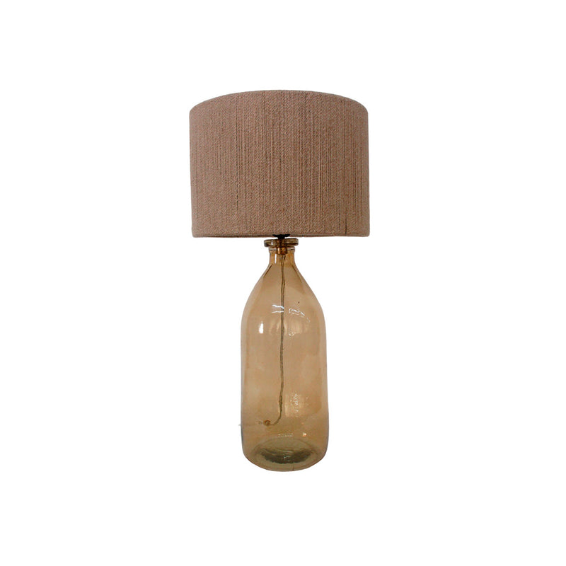 GLASS TABLE LAMP WITH SHADE