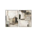 TEXTURED SURFACE FRAMED CANVAS PRINTING ONE SET=2PCS
