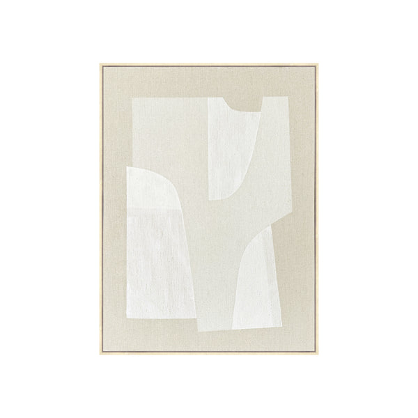FRAMED LINEN CANVAS WITH HAND-PAINT