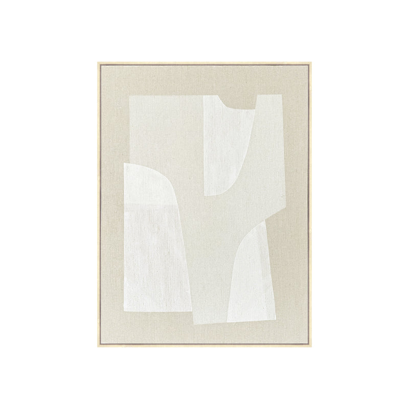 FRAMED LINEN CANVAS WITH HAND-PAINT