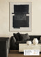 FRAMED LINEN CANVAS WITH HAND-PAINT